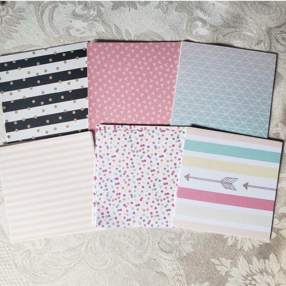 Hand cut 54 Blank Thank You note cards 4x4
